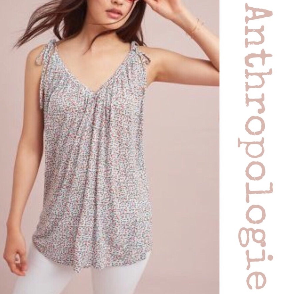Anthropologie: Julian tie-sleeve tank top size: L